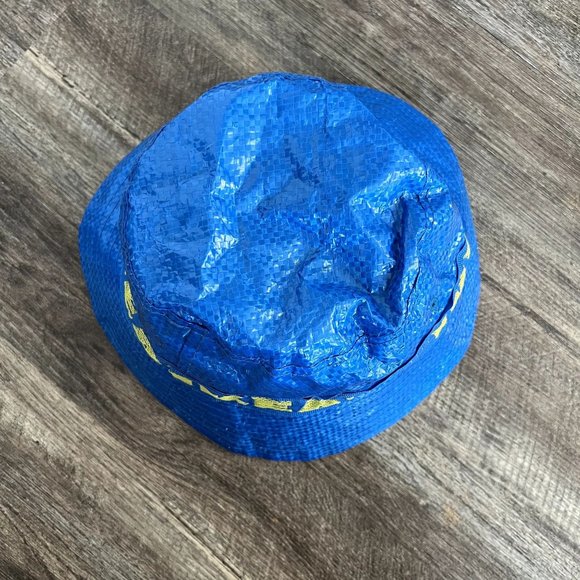 IKEA Limited Edition Bucket Hat Frakta With Lining Blue Yellow Waterproof - Picture 4 of 4